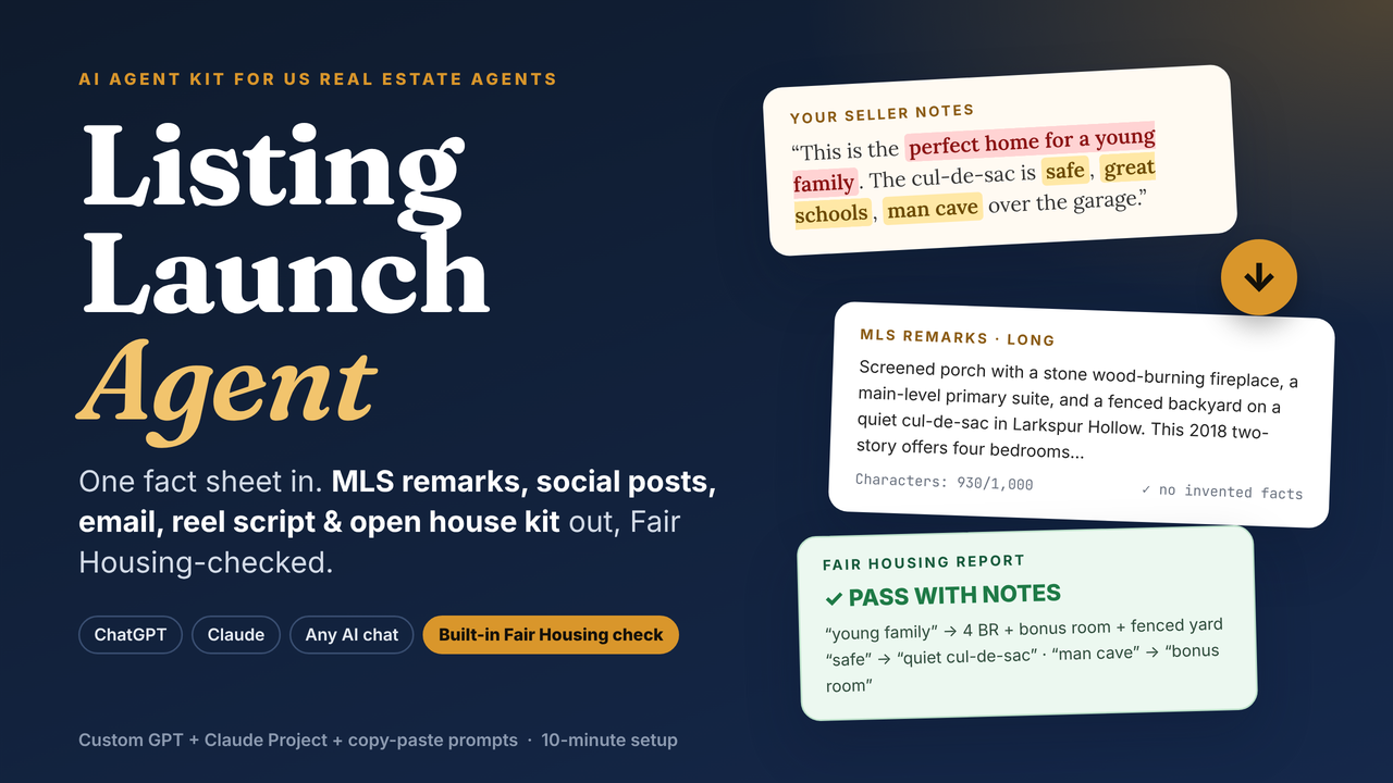 Listing Launch Agent kit cover